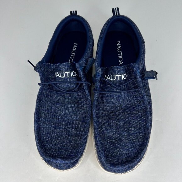 Nautica Mens Rushford Navy Blue Slip On Textile Lightweight Size 9.5 Loafers main image 5